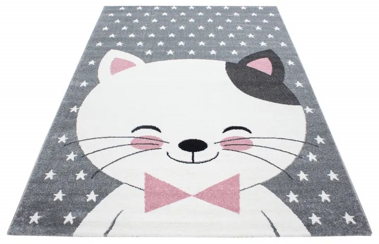 Ayyildiz, Detský kusový koberec Kids 550 pink, 80x150, šedá, detská izba