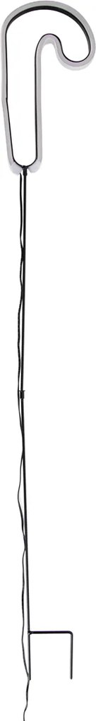 Vianočné neónové kolíkové svetlo červená cukrová palica vrátane LED s časovačom IP44 - Fura