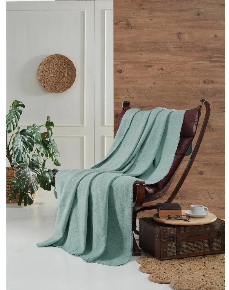 Fleecová deka v mentolovej farbe 130x170 cm Brighton – Mijolnir