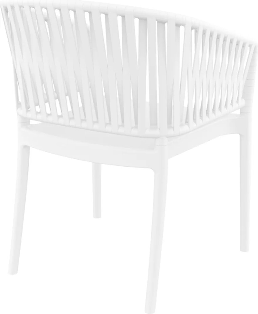 PORTOFINO záhradná stolička s podrúčkami white/olive green