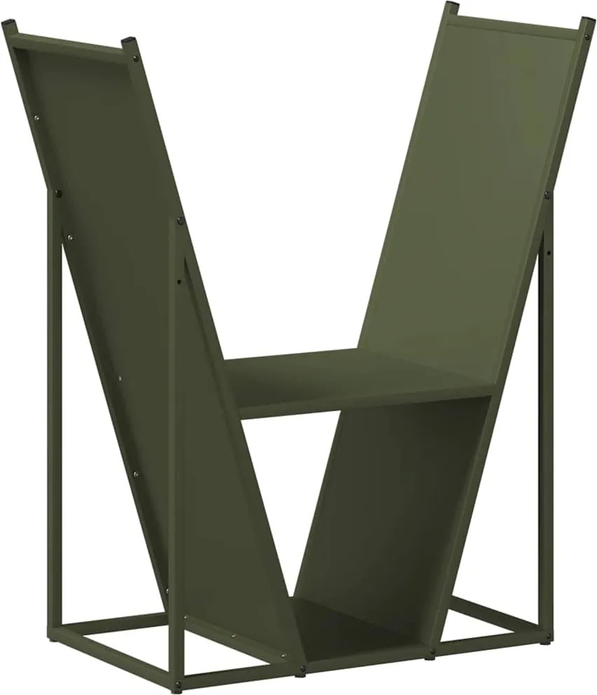 vidaXL Regál na krbové drevo, 69,5x35x81 cm, za studena lisovaná oceľ