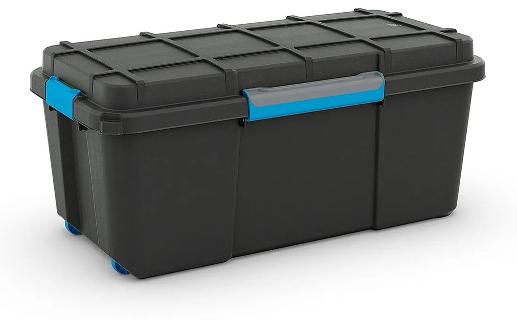 Úložný box z recyklovaného plastu s vekom, Scuba L - 74 l, 35x78x39,5 cm