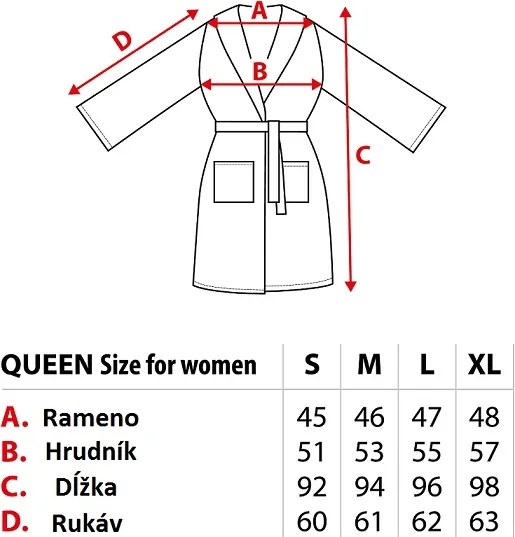 Župan z mikrovlákna King&Queen Biely - XL