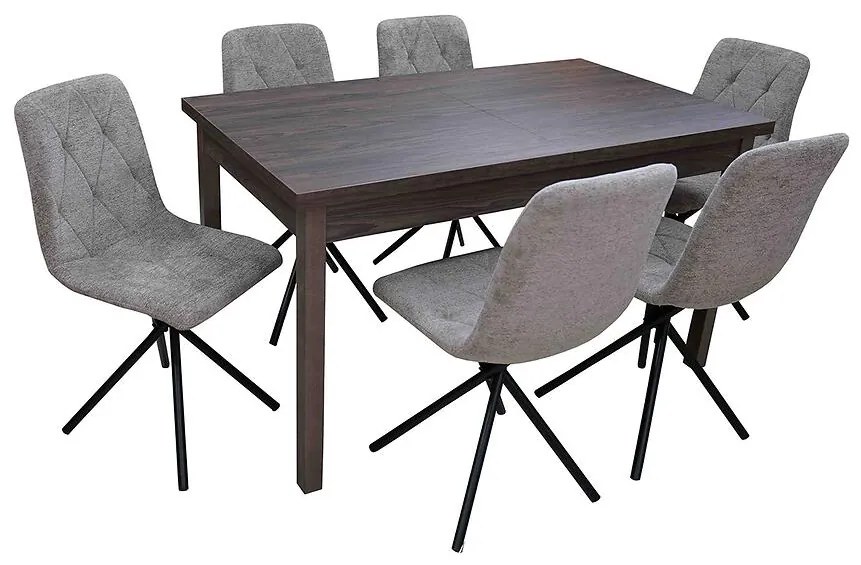 Jedálenská zostava1+6 Walia dub windmill dark