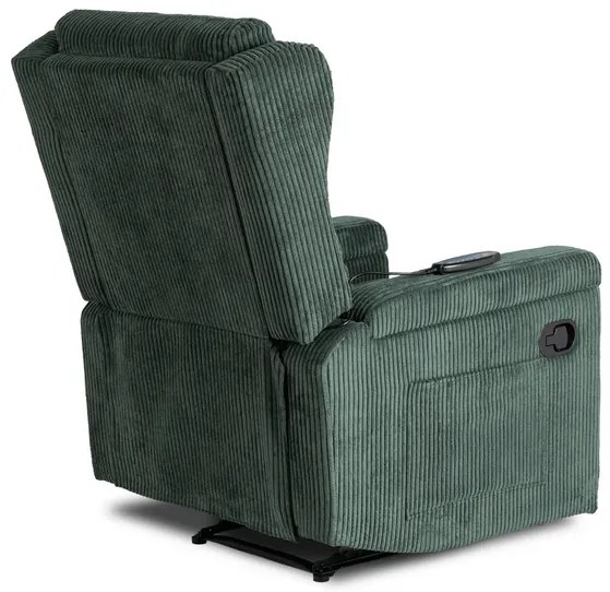 Masážne kreslo ANDREA, zelený menčester