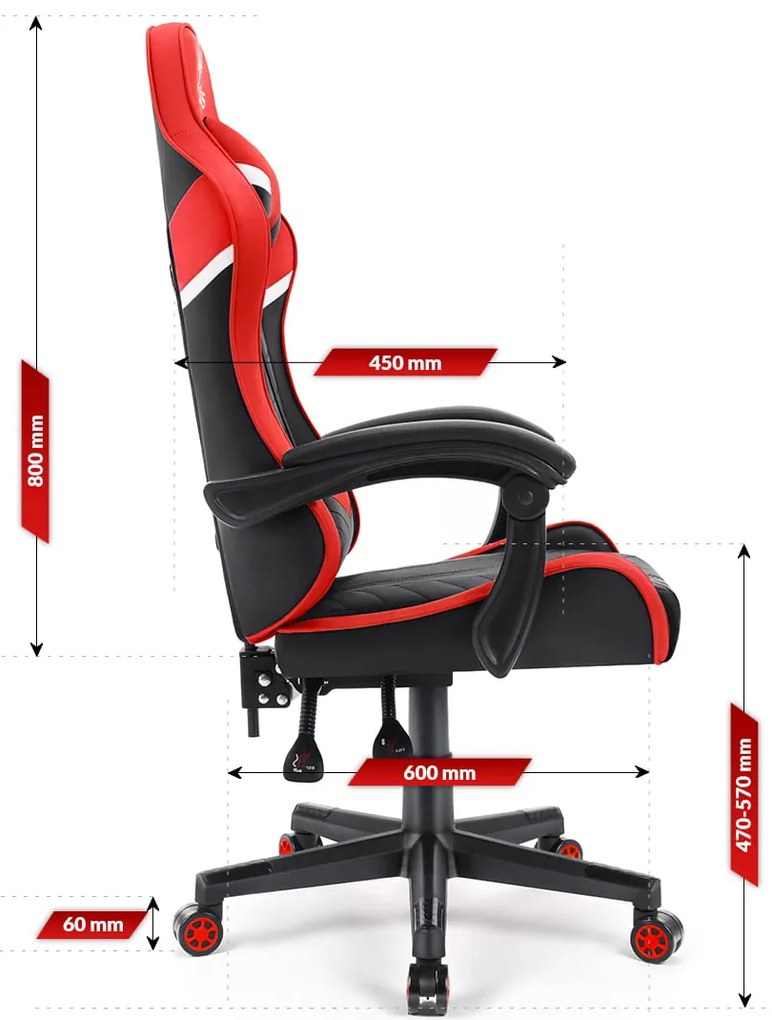 Herná stolička Hell's Chair HC-1004 RED