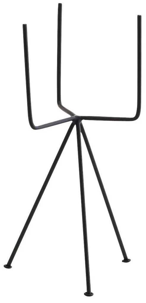 MADAM STOLTZ Stojan na kvetináč Black 34 cm