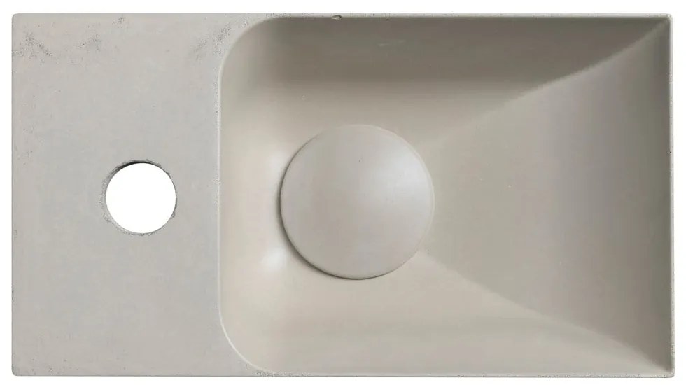 Svetlosivé betónové umývadlo 31x17 cm Piccolino – Sapho