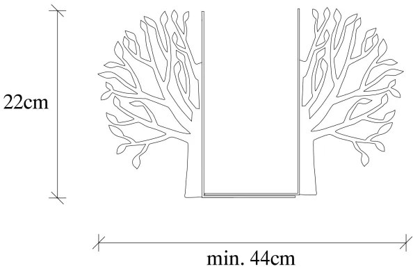 Zarážka na knihy 22x44 cm čierna