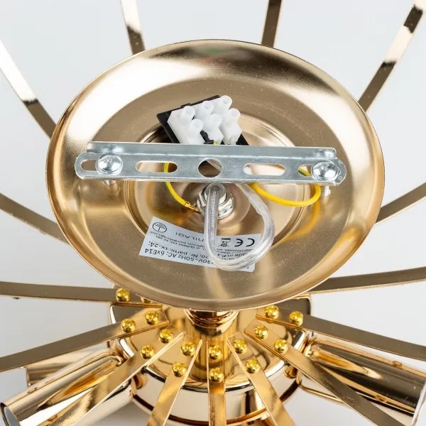 Brilagi - Prisadený luster CRYSTAL 6xE14/60W/230V zlatá