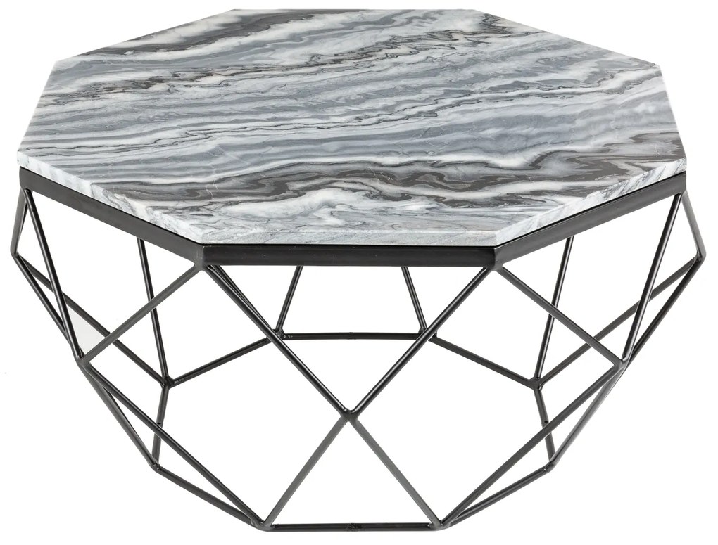 Konferenčný stolík Diamond 70cm mramor šedý