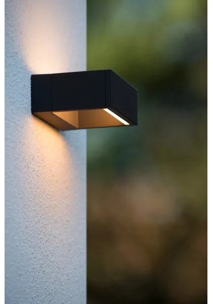 Lucide 28857/06/30 - LED vonkajšie nástenné svietidlo GOA LED/6W/230V čierne IP54