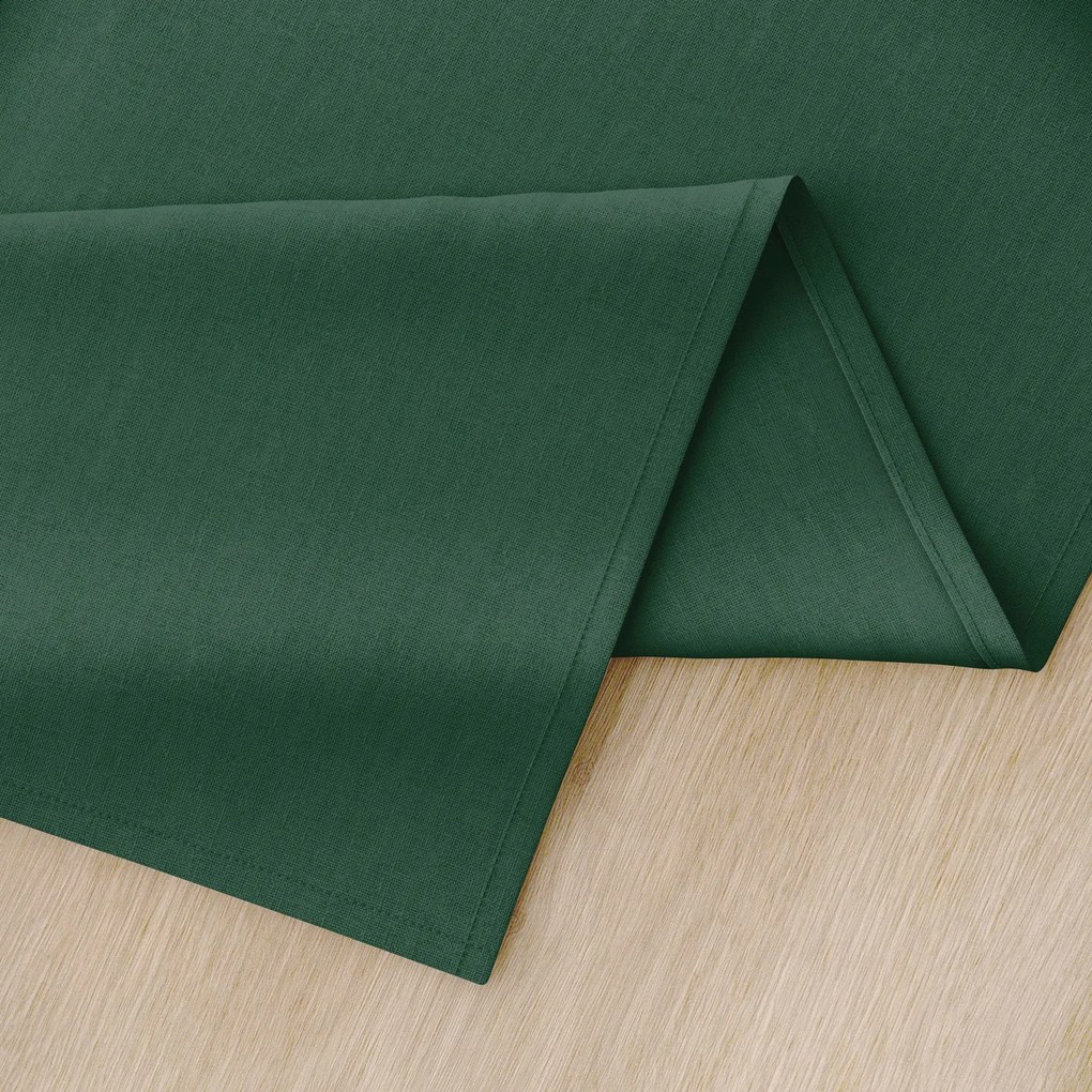 Goldea behúň na stôl 100% bavlnené plátno - tmavo zelený 35x120 cm