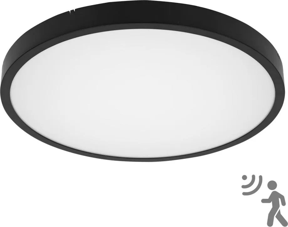 Brilagi-LED Kúpeľňové stropné svietidlo so senzorom ZENNA LED/18W/230V pr. 29,5 cm IP44 čierne