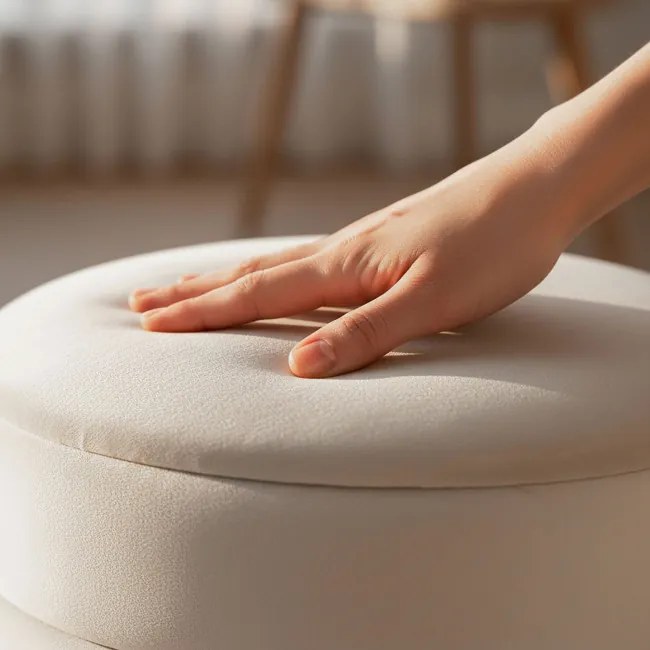 Taburetka LUNA krémová