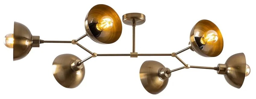 Stropné svietidlo v zlatej farbe s kovovým tienidlom 52x102 cm Dram – Opviq lights