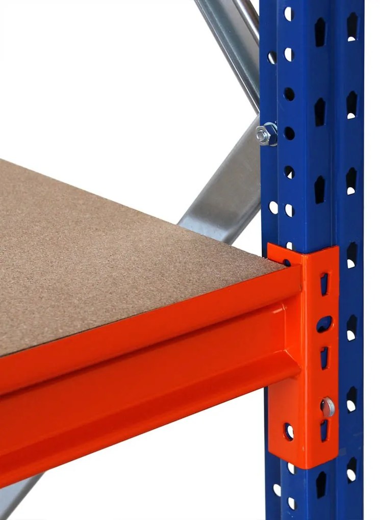 Priemyselný regál Longspan s kovovou policou