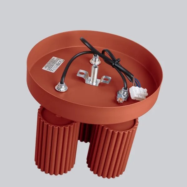 Sollux SL.1639 - Bodové svietidlo KARBON 3xGU10/10W/230V červená