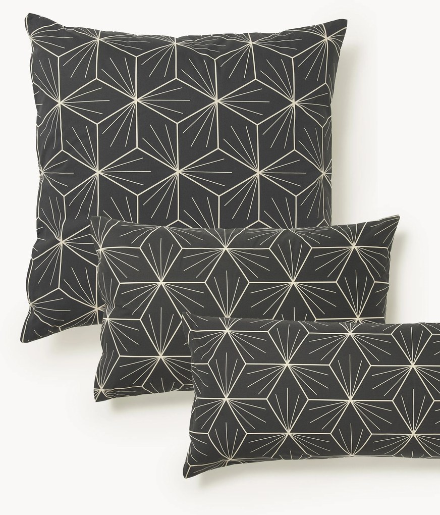 Obojstranná bavlnená obliečka na vankúš s geometrickou potlačou Ilda