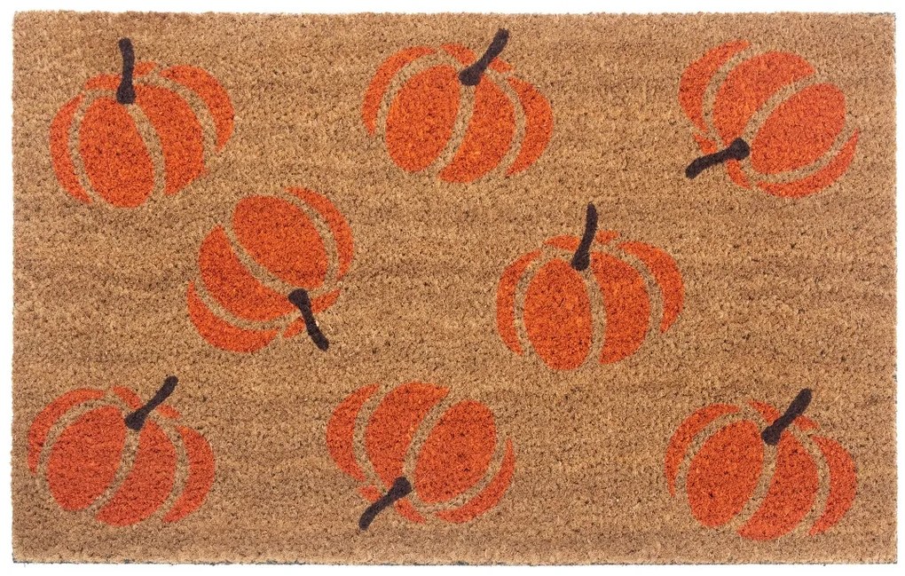 Hanse Home, Rohožka Halloween oranžové tekvice 105677 – na von aj na doma, 45x75, oranžová, chodba / predsieň
