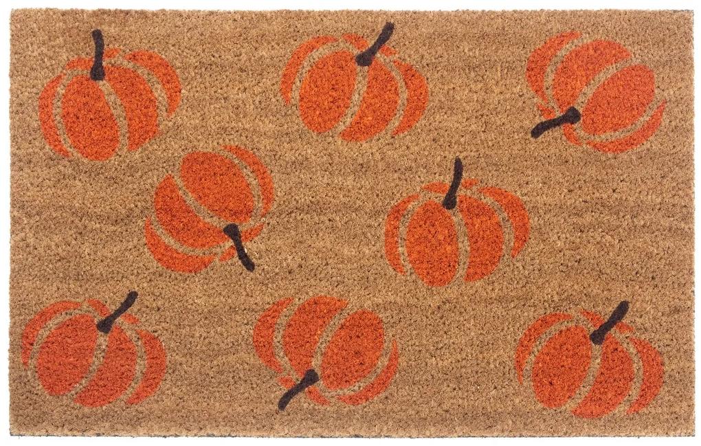 Hanse Home Collection koberce Rohožka Halloween - oranžové tekvice 105677 - 45x75 cm