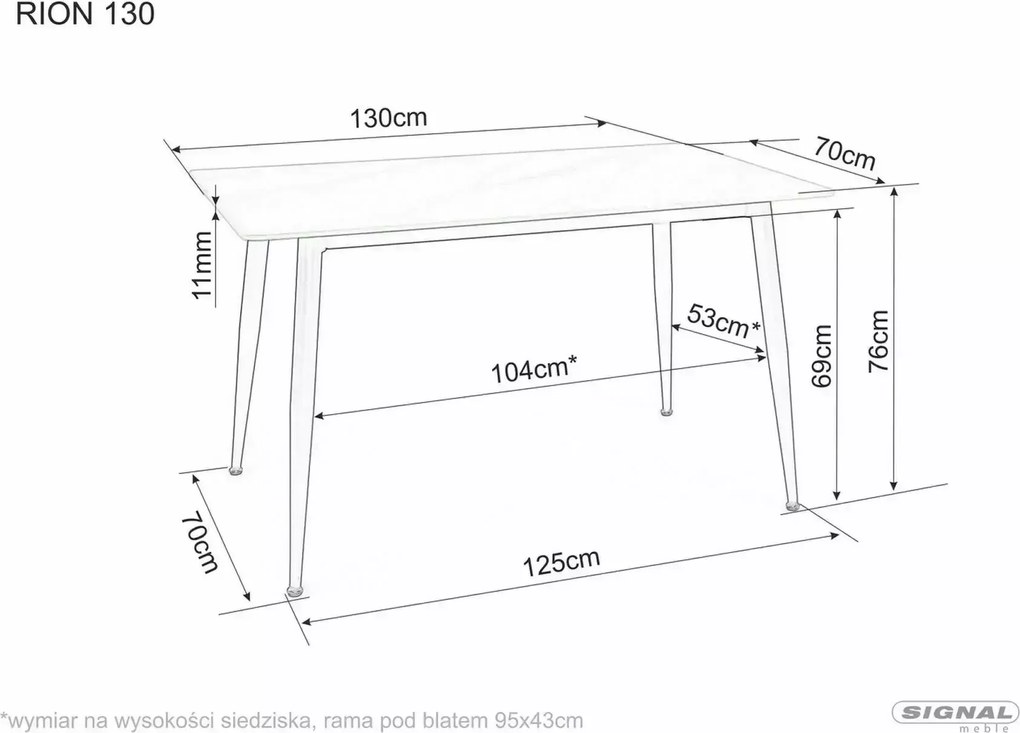 SI Stôl Rion 130