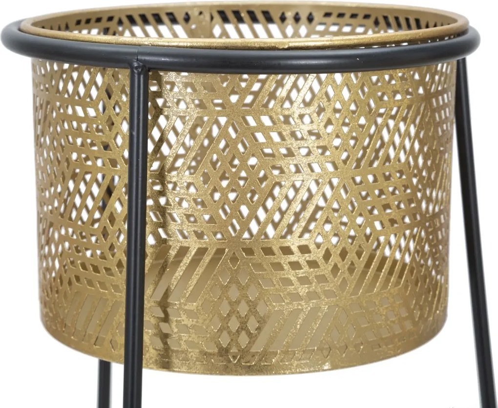 Sada 2 ks kvetinových stojanov Couple Exy čierno-zlatá