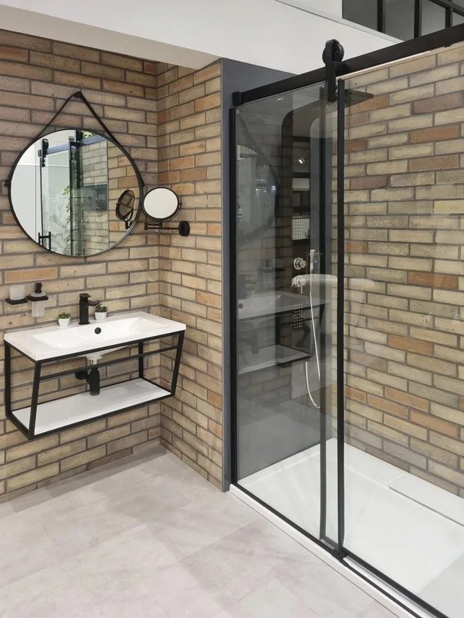 Sapho Sapho, SKA konzola pod umývadlo 600x400x460mm, čierna mat, s bielou MDF policou, SKA101