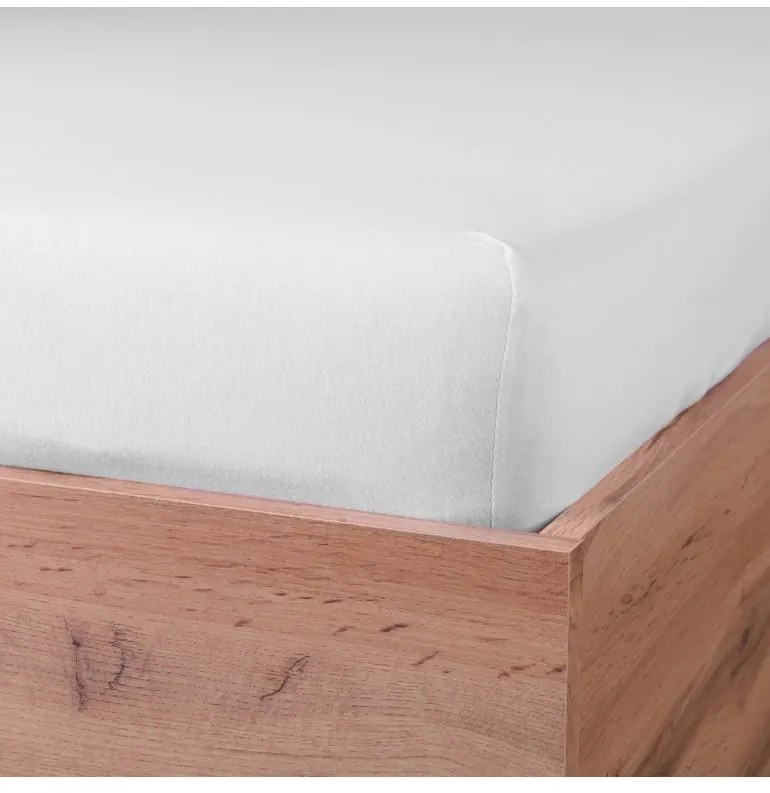 Plachta posteľná biela jersey EMI, Plachta predĺžená 160x220