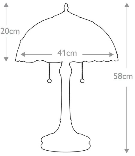 Elstead QZ-LARISSA-TL - Stolová lampa Tiffany LARISSA 2xE27/60W/230V