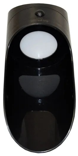 LED Solárne nástenné svietidlo so senzorom PALESA LED/1W/3,7V IP65 1800 mAh čierna