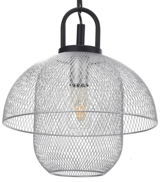 ONLI - Luster na reťazi ZAIR 1xE27/22W/230V čierna/strieborná
