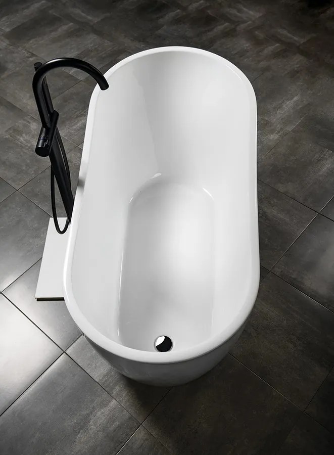 Aqualine Aqualine, TISA voľne stojaca vaňa 150x75 cm, biela, E1575
