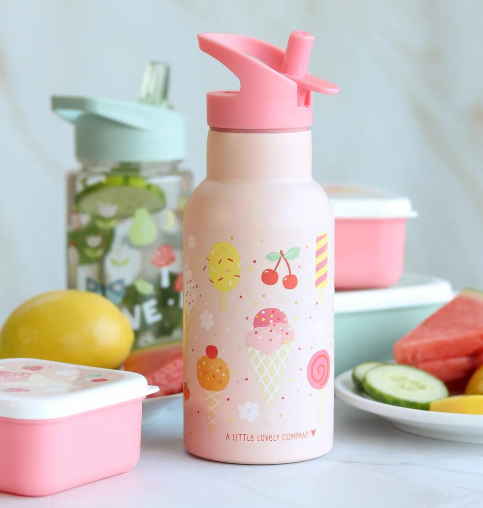 A Little Lovely Company - antikorová fľaša na pitie, 350 ml - zmrzlina