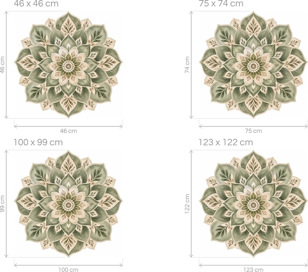 Šalvějová mandala arch 100 x 99 cm