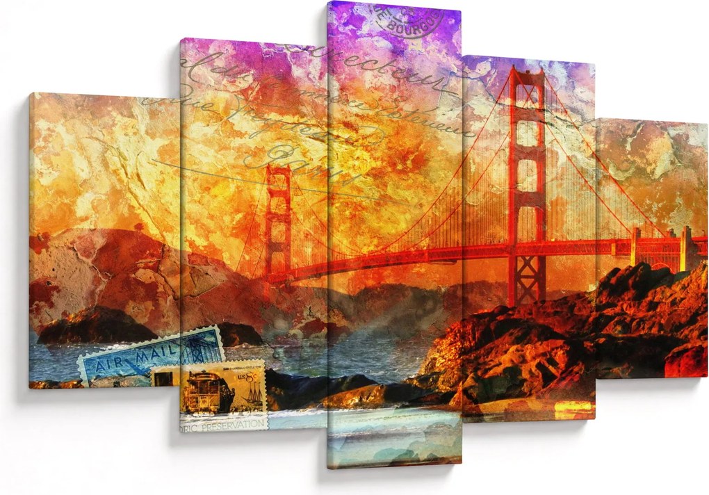 Obraz - Golden Gate, San Francisco, Kalifornia (150x105 cm)