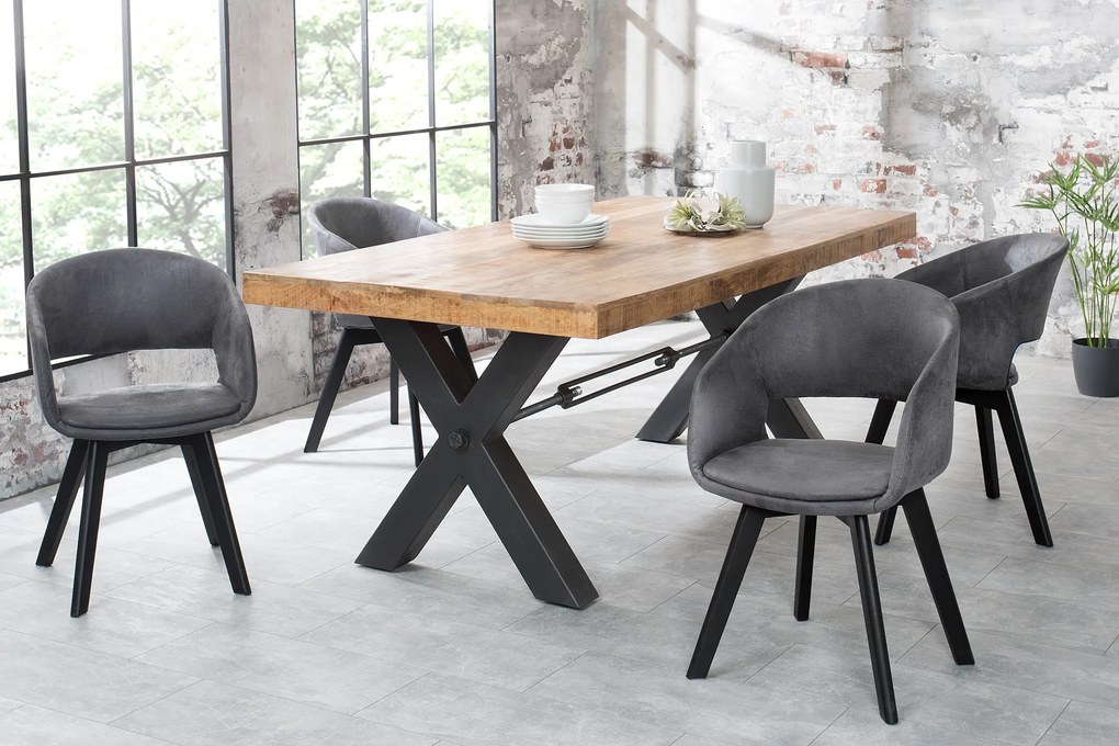 Stolička Nordic Star starožitná šedá