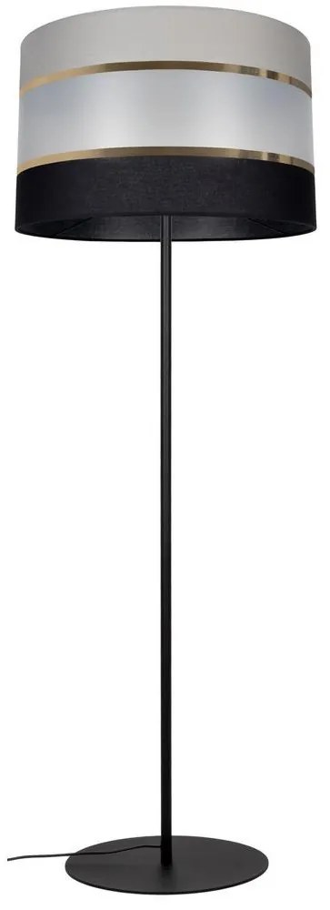 Stojacia lampa CORAL 1xE27/60W/230V čierna/šedá