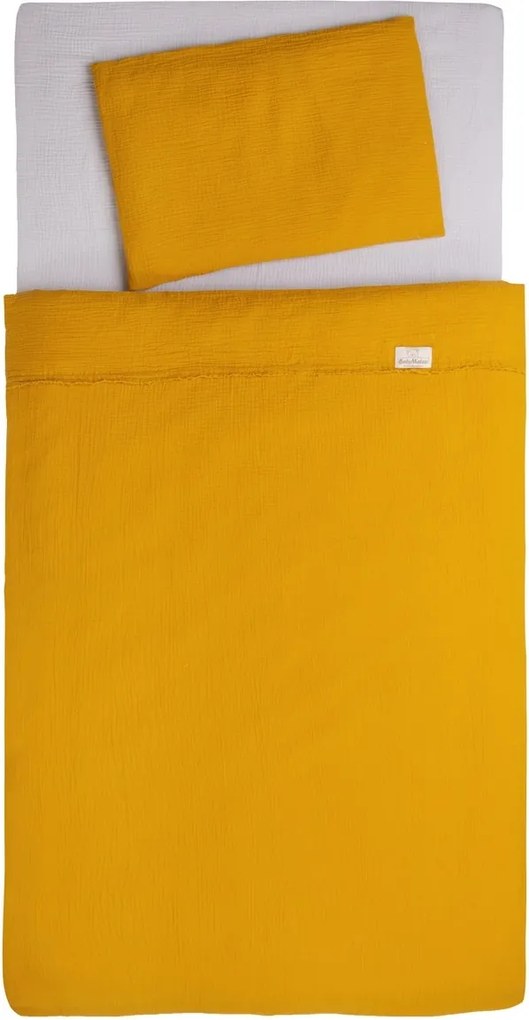 Babymatex Bavlnené obliečky do postieľky žltá, 100 x 135 cm, 40 x 60 cm
