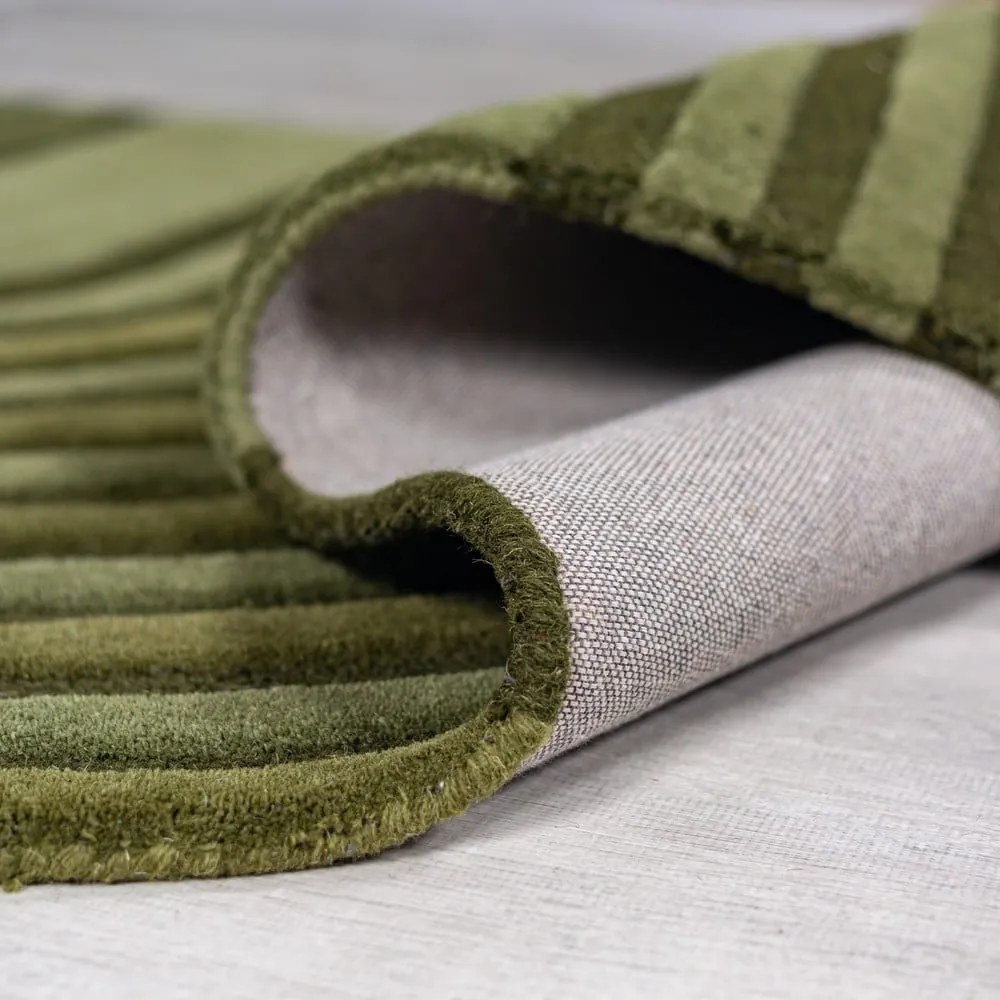 Zelený ručne tkaný vlnený koberec 200x290 cm Conway Retro – Flair Rugs