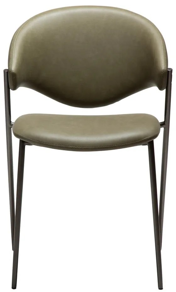 Khaki jedálenská stolička z imitácie kože Zone – DAN-FORM Denmark