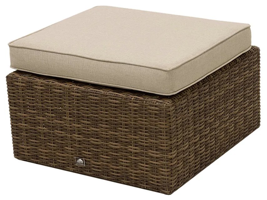 DEOKORK Ratanové stolík/taburet 73 x 73 cm BORNEO LUXURY (hnedá)