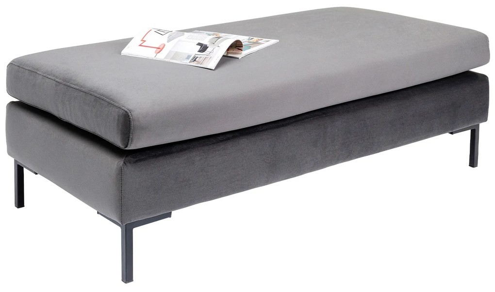 Gianni Velvet taburetka sivo-čierna