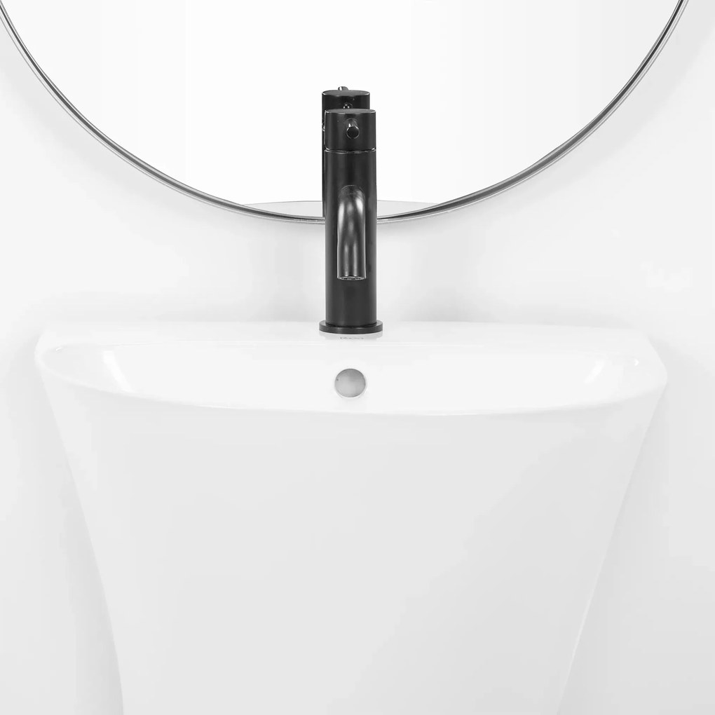 Rea Rita Slim, voľne stojace umývadlo 480x420x835mm, biela lesklá, REA-U9901