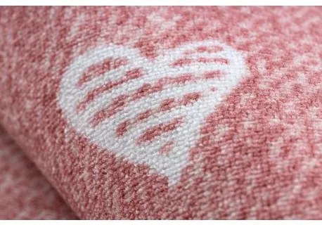 Koberec pre deti HEARTS Jeans, vintage srdce - ružová Veľkosť: 100x200 cm