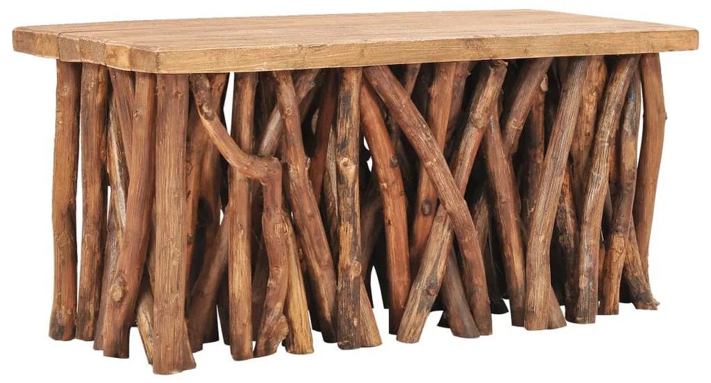 vidaXL Konferenčný stolík 100x40x47,5 cm masívne recyklované a teakové drevo
