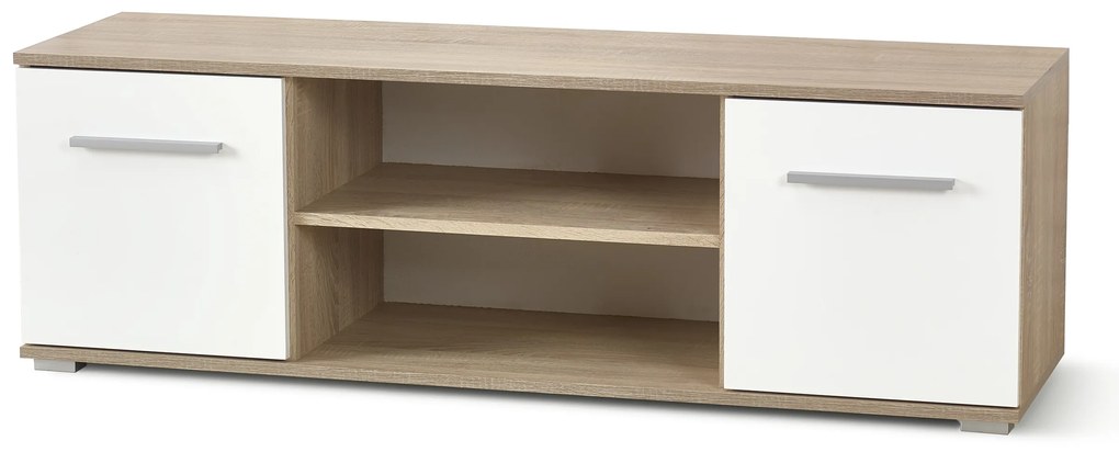 Televízny stolík LINA - dub sonoma / biely