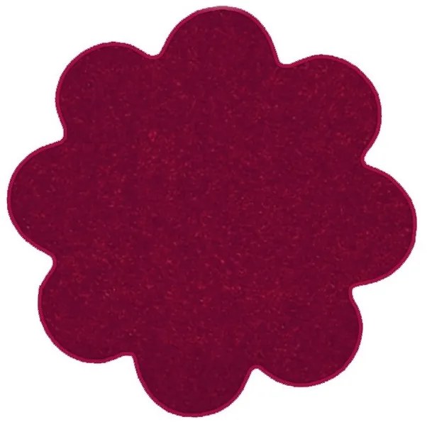 Vopi koberce Kusový koberec Eton vínovo červený kvetina - 160x160 kvietok cm