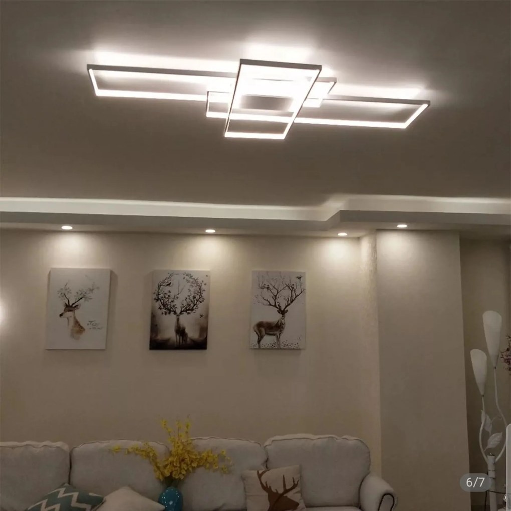 Toolight - LED stropné svietidlo + diaľkové ovládanie APP385-CP, chrómová, OSW-07860