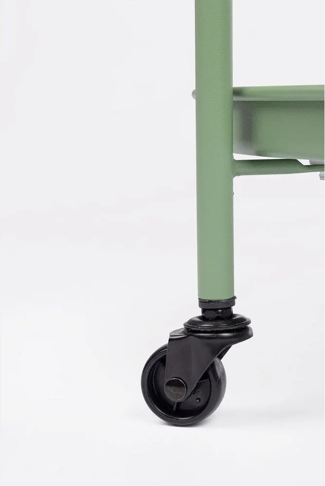 Oceľový servírovací stolík na kolieskach ø 44,5 cm Austin – Yes Everyday